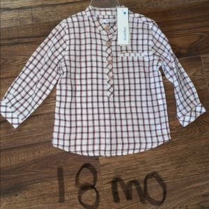 French boutique toddler linen shirt